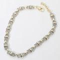 14K Gold Plated Two Tone Textured Chain Necklace - Southern Serenity