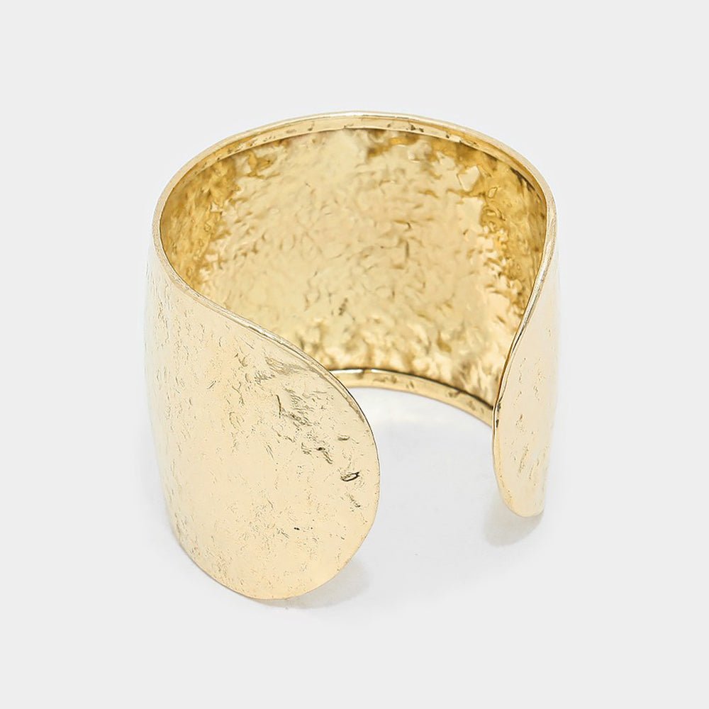 California State Map Hammered Wide Metal Cuff Bracelet - Southern Serenity