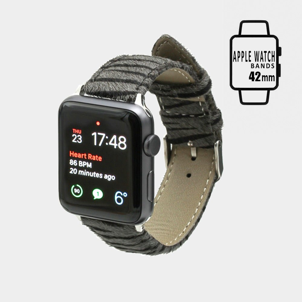Genuine Leather Zebra Apple Watch Band - Southern Serenity