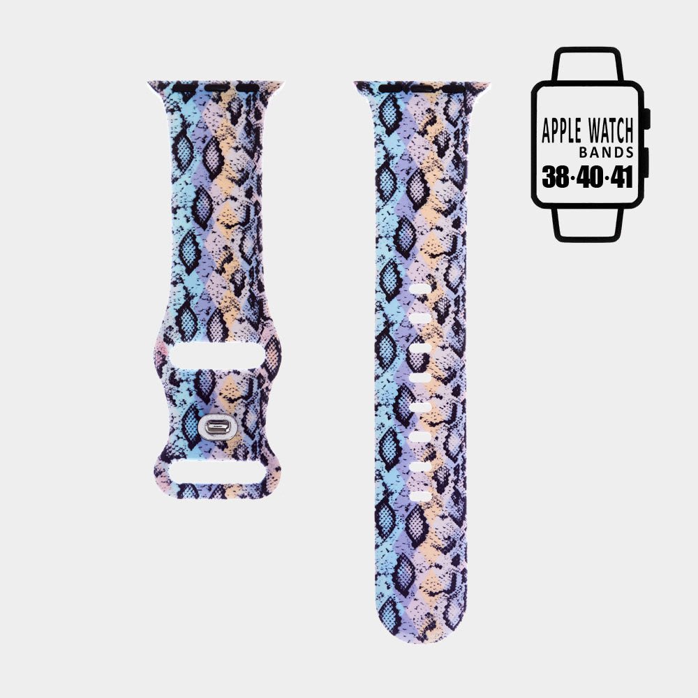Rainbow Snake Silicone Apple Watch Band - Southern Serenity