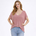 Relaxed Fit Short Sleeve Lurex Knit Top - Southern Serenity