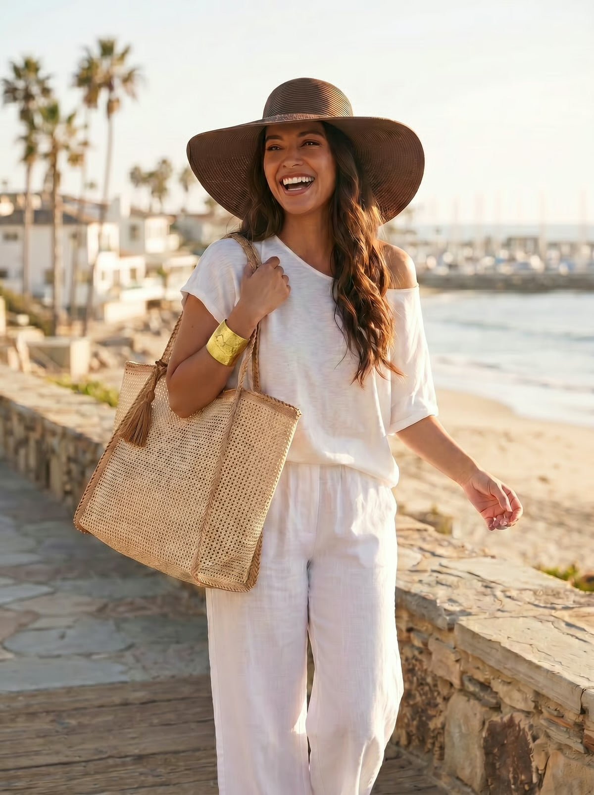 Sidewalk Café Set — Hat + Cuff + Tote Bundle - Southern Serenity