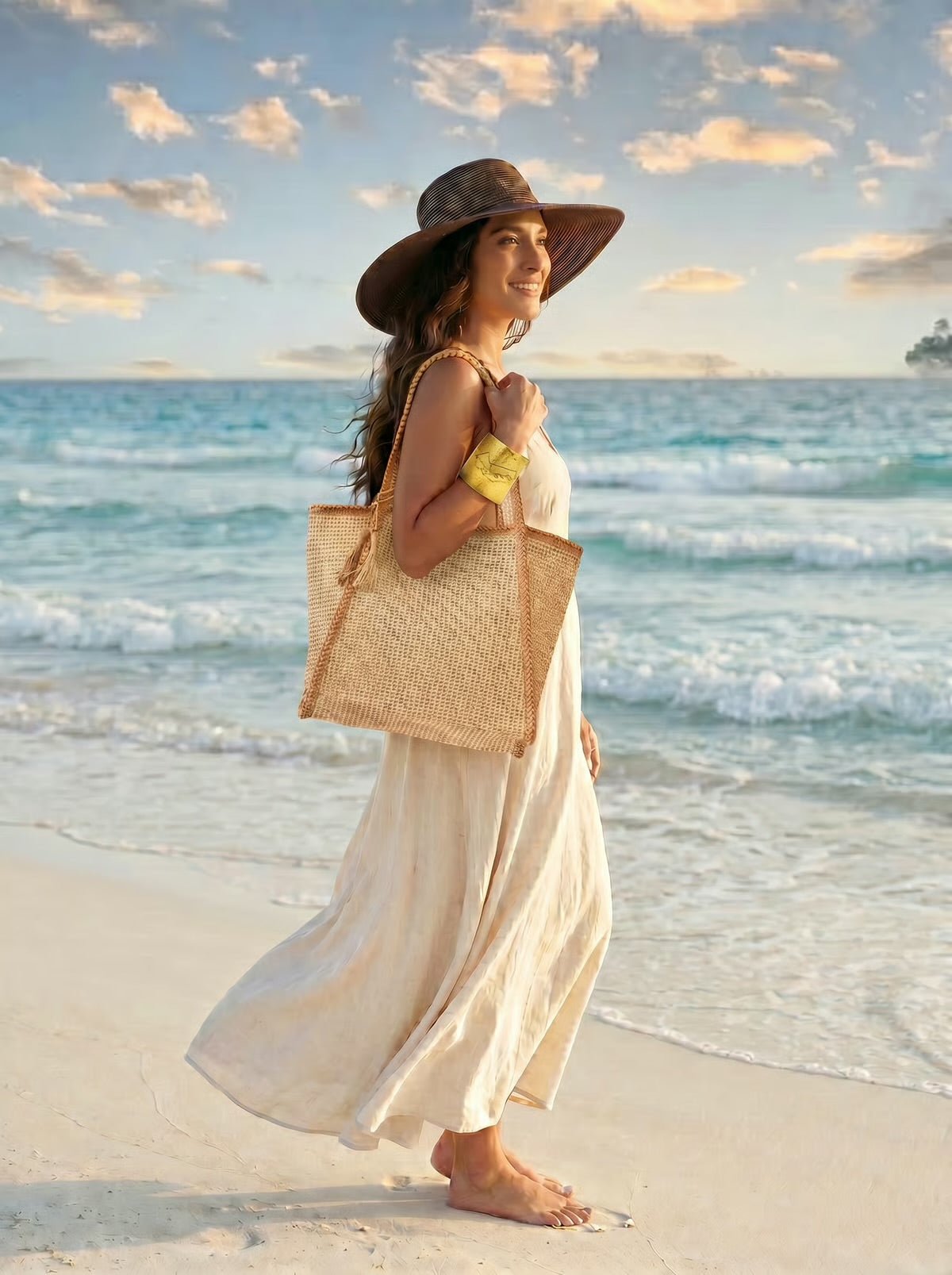 Sidewalk Café Set — Hat + Cuff + Tote Bundle - Southern Serenity