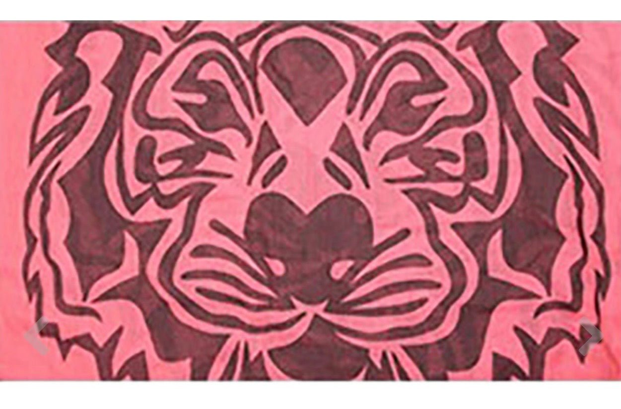 Tiger Print Cotton Scarf 28x72" – Bold Animal Fashion Wrap - Southern Serenity